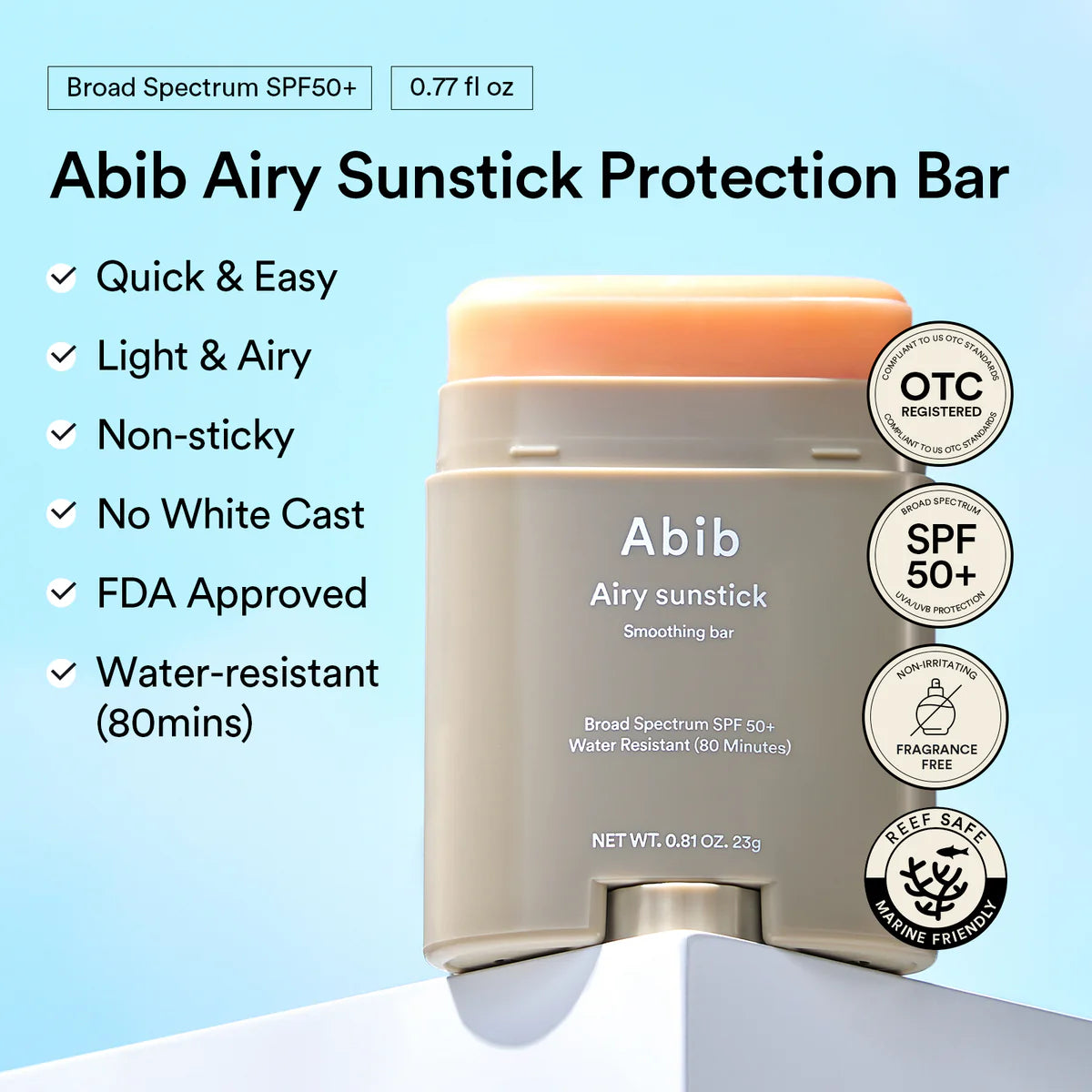 [Abib] Airy Sunstick Smoothing Bar 23gr