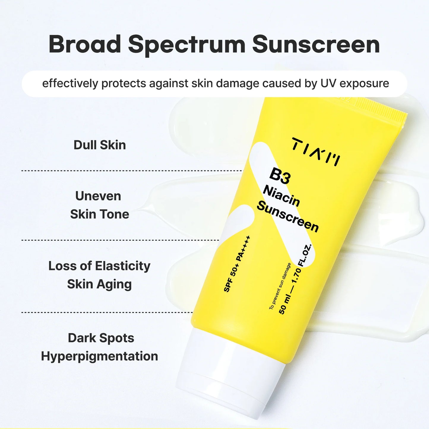 [TIA'M] Protector Solar con B3 Niacinamida SPF50+ PA++++