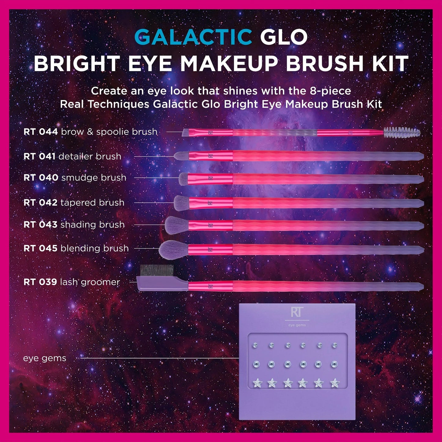 [Real Techniques] Set de Brochas para los Ojos Edición Limitada Galactic Glo