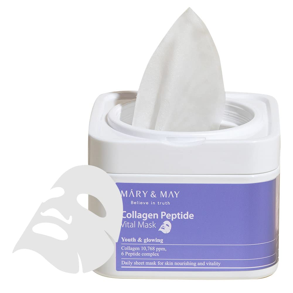 [Mary&May] Mascarilla con Péptidos de Colágeno (30 uni)