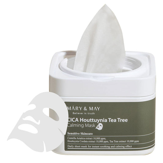 [Mary&May] Mascarilla con Cica Tea Tree (30 uni)