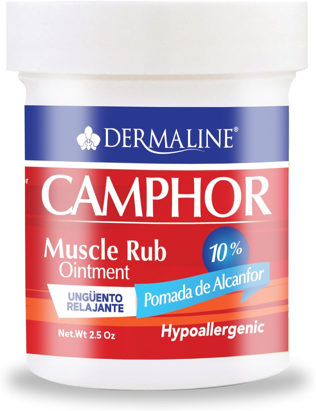 [Dermaline] Alcanfor Ungüento Masaje Muscular 2.5 Oz