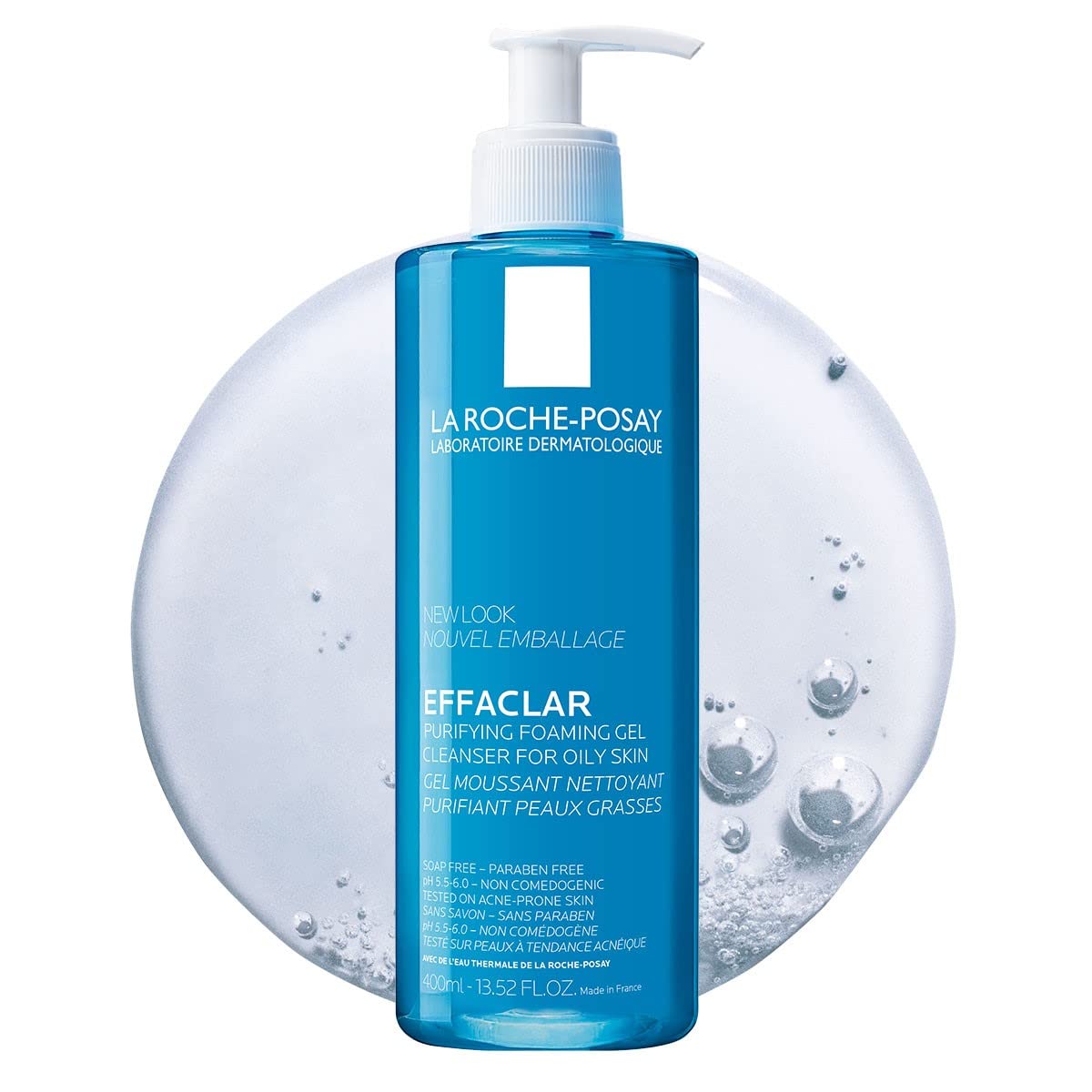 [La Roche-Posay] Effaclar Gel Limpiador Espumoso Purificante para Pieles Grasa. 400ml