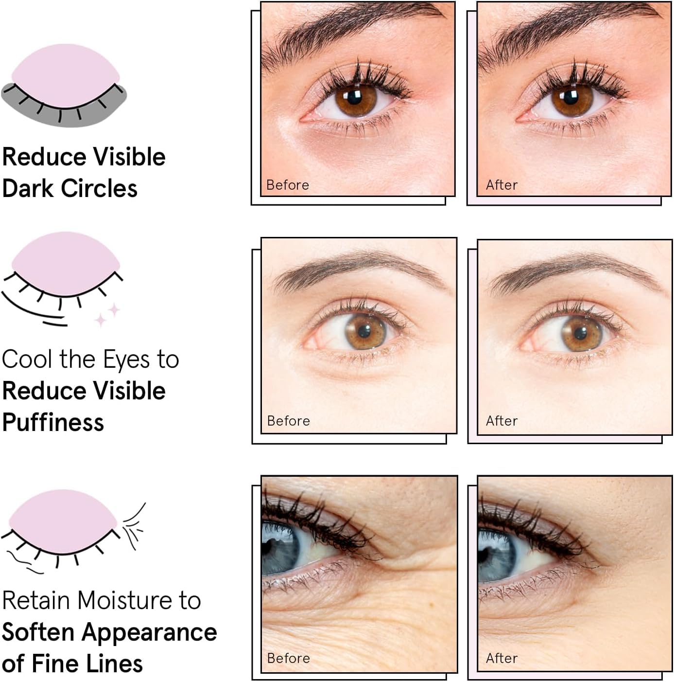 [Grace & Stella] Moisturizing Pink Eye Masks (1 uni.)