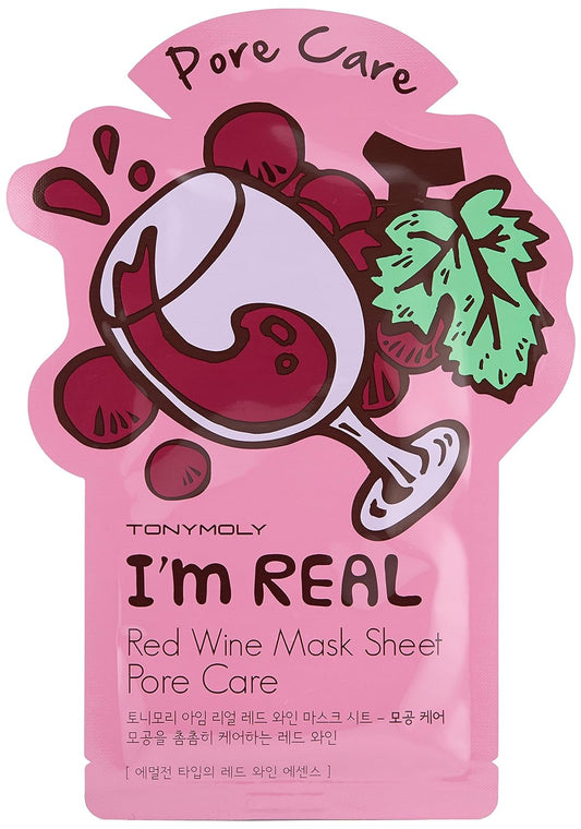 [Tonymoly] Mascarilla con Vino Rojo para mejorar Apariencia de Poros (1 uni).