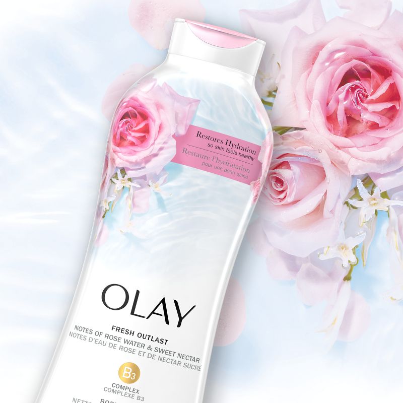 [Olay] Fresh Outlast Body Wash con B3 y agua de rosas. 700ml.