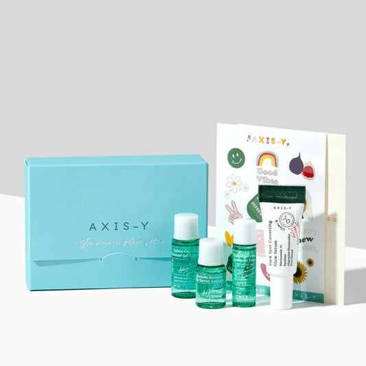 [Axis-Y] the mini glow set, rutina para piel con manchas e imperfecciones.