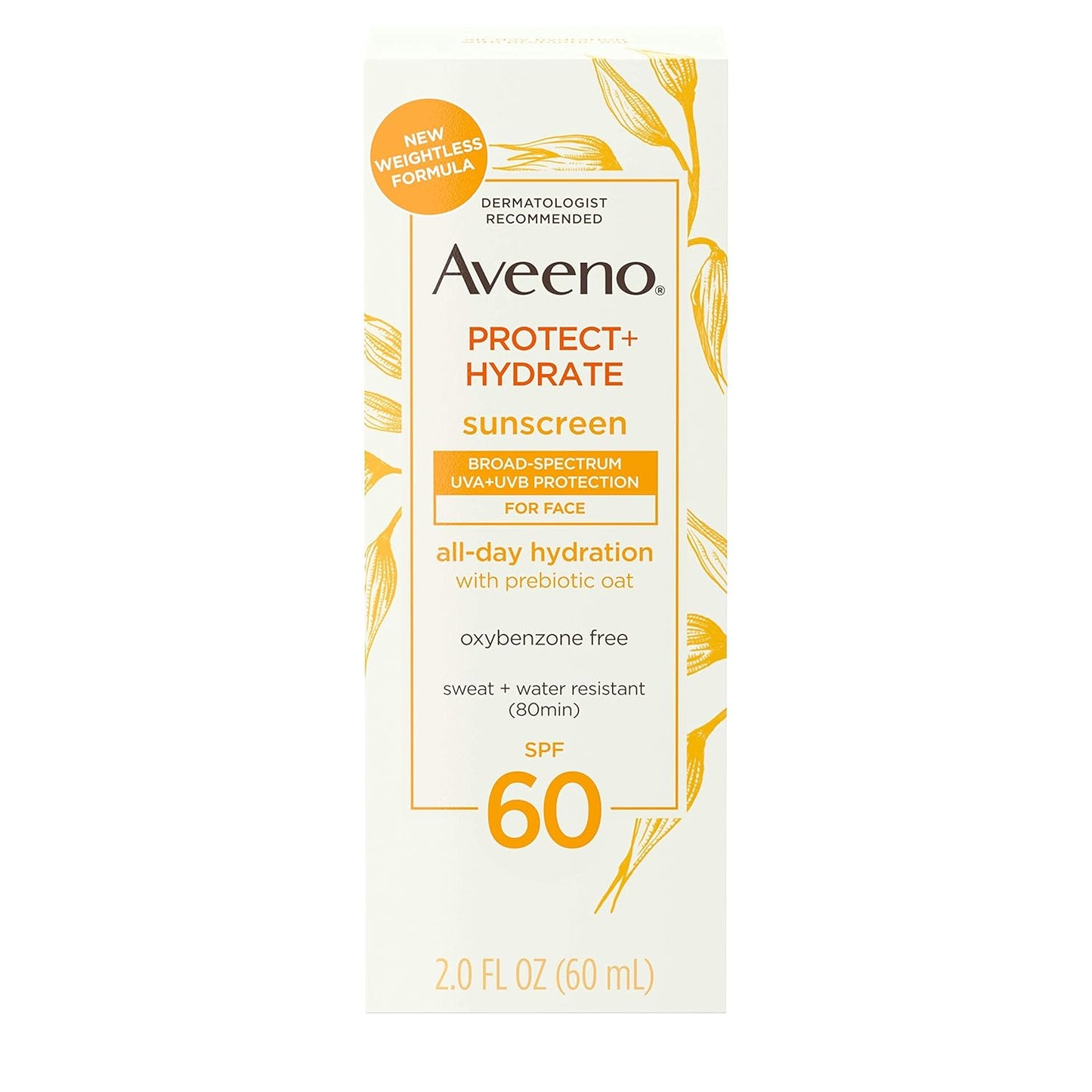 [Aveeno] Protector Solar Hidratante SPF 60. 60ml